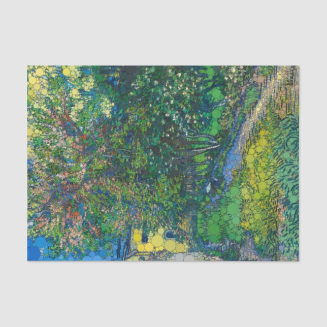 Garten des Asyl in Saint-Remy nach Van Gogh Seidenpapier (Vorderseite)