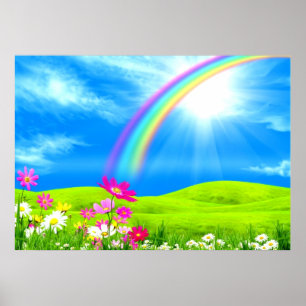 Garten des Glücks durch heilende Liebe Poster