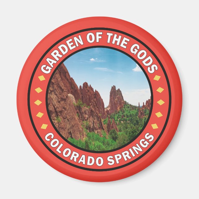 Garten des Gods Colorado Springs Abzeichen Magnet (Vorne)