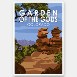 Garten des Gods Colorado Vintag Aufkleber