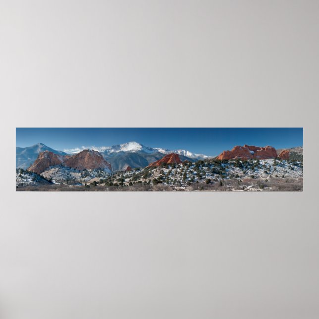 Garten des Gods Landschaftlich Panorama Poster (Vorne)