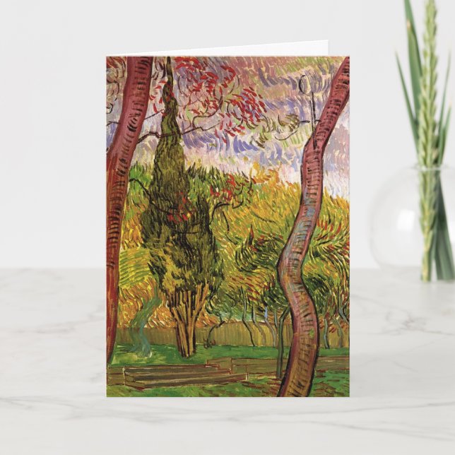 Garten des Heiligen-Paul-Krankenhauses von Vincent Karte (Vorderseite)