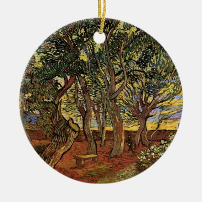 Garten des Heiligen-Paul-Krankenhauses von Vincent Keramik Ornament (Vorne)