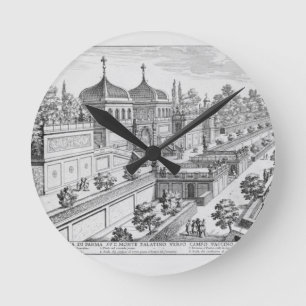 Garten des Herzogs von Parma auf dem Runde Wanduhr