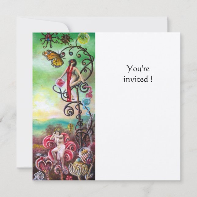 GARTEN DES MELISSA-Goldes Einladung (Vorderseite)