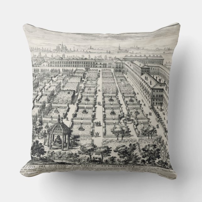 Gärten des Quirinale, von 'Li Giardini di Rom Kissen (Vorderseite)