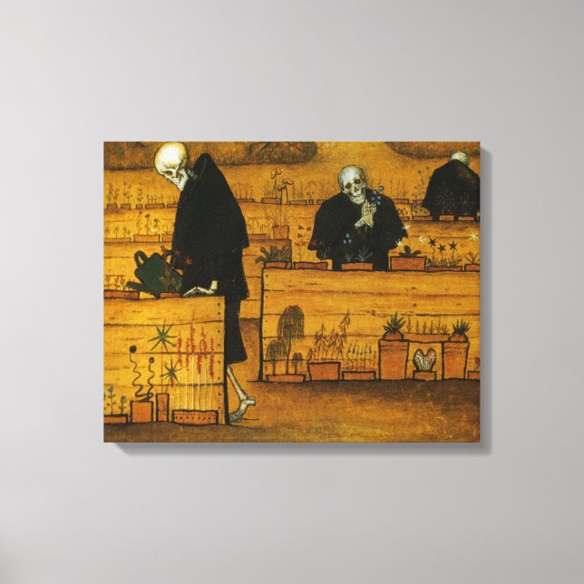 Garten des Todes (von Hugo Simberg) Leinwanddruck (Vorderseite)
