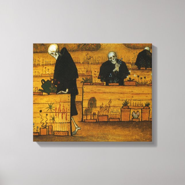 Garten des Todes (von Hugo Simberg) Leinwanddruck (Vorderseite)
