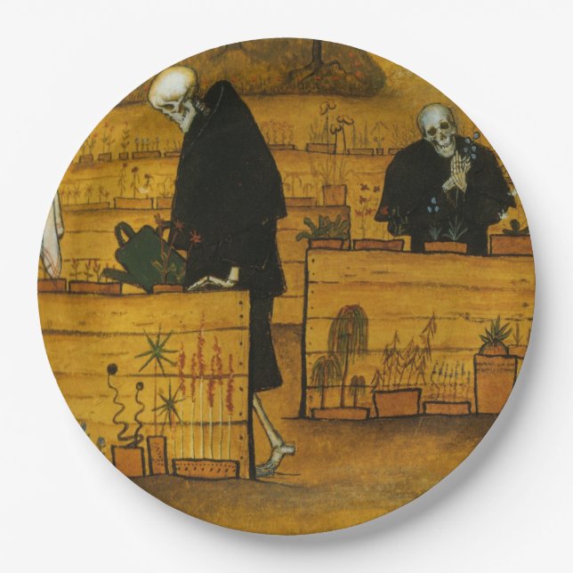 Garten des Todes (von Hugo Simberg) Pappteller (Vorderseite)