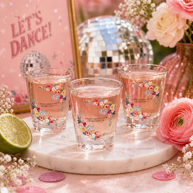 Garten Disco Junggesellinnenabschied Maßgeschneide Schnapsglas (Von Creator hochgeladen)