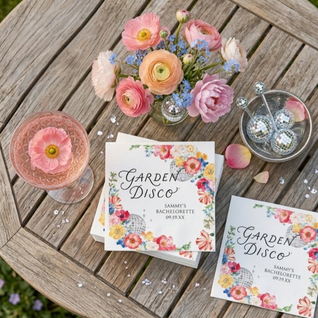 Garten Disco Junggesellinnenabschied Servietten (Von Creator hochgeladen)