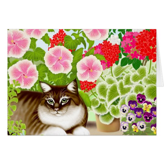 Garten-Dschungel-Katze Karte