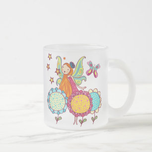 Garten-Fee mit Blumen Mattglastasse