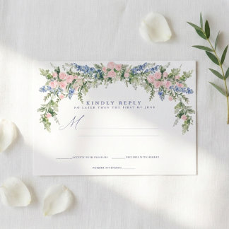Garten Florale Hochzeit Bitte Antworten RSVP Karte