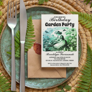 Gärten Flüstern Gartenparty-Einladung Postkarte