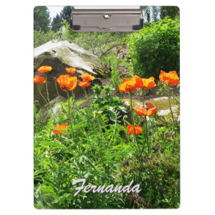 Garten-Foto-üppige Park-Frühlings-Mohnblumen Klemmbrett
