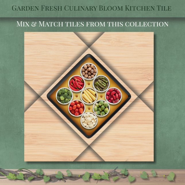 Garten Frische Pasta machen Keramik Küche Fliese (Garden Fresh Culinary Bloom Kitchen Ceramic Tile )