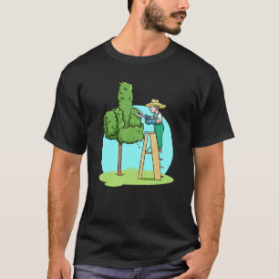 Garten Gartenarbeit Baum Mittelfinger Bäume beschn T-Shirt