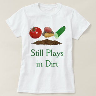 Garten-Gemüse-und der Boden-Frauen weißer T - T-Shirt