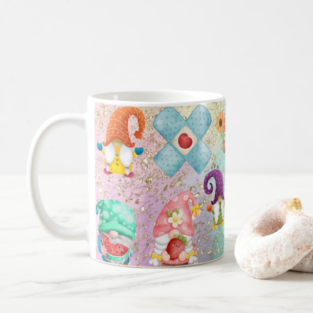 Garten-Genom, für Gnom-Freunde, Kaffeetasse (Mit Donut)