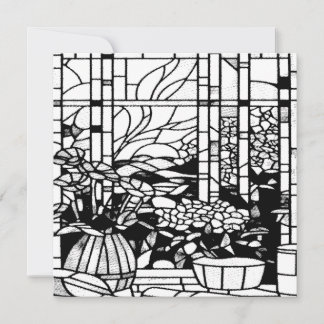 Garten Glasmalerei Feiertagskarte