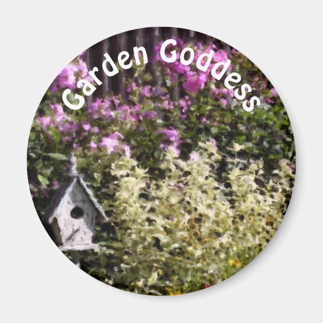 Garten-Göttin Blumengarten Cute  Magnet (Vorne)