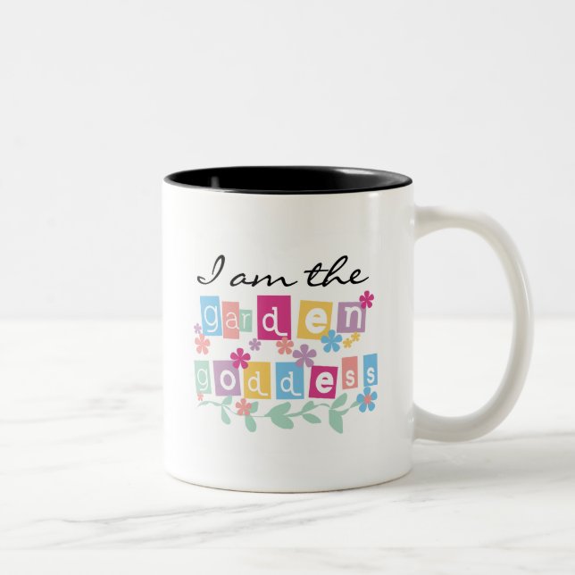 Garten-Göttin-T-Shirts und Geschenke Zweifarbige Tasse (Rechts)