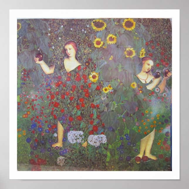Garten-Grazien - Collage-Kunst Poster (Vorne)
