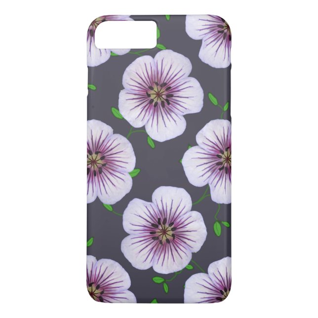 Garten-hellblaue Pelargonie-Blume auf irgendeiner Case-Mate iPhone Hülle (Rückseite)