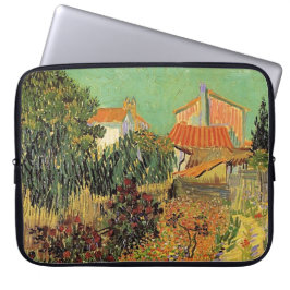 Garten hinter einem Haus. Vincent van Gogh. Laptopschutzhülle