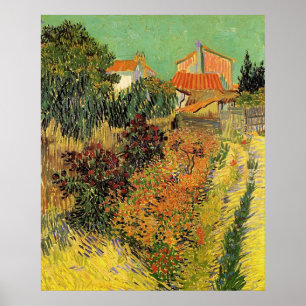 Garten hinter einem Haus. Vincent van Gogh. Poster