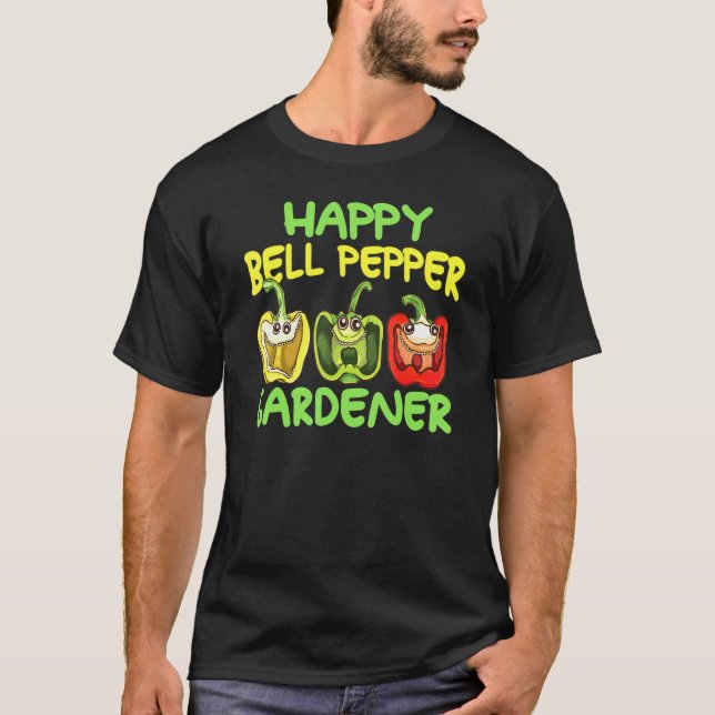 Garten Humor Glücklicher Paprika Gärtner T-Shirt (Vorderseite)