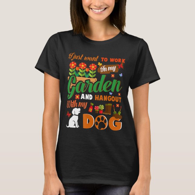 Garten Hund Lover Gardener Garten Lover Pet Plan T-Shirt (Vorderseite)