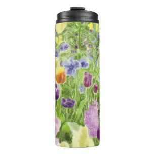 Garten im Frühling Thermosbecher