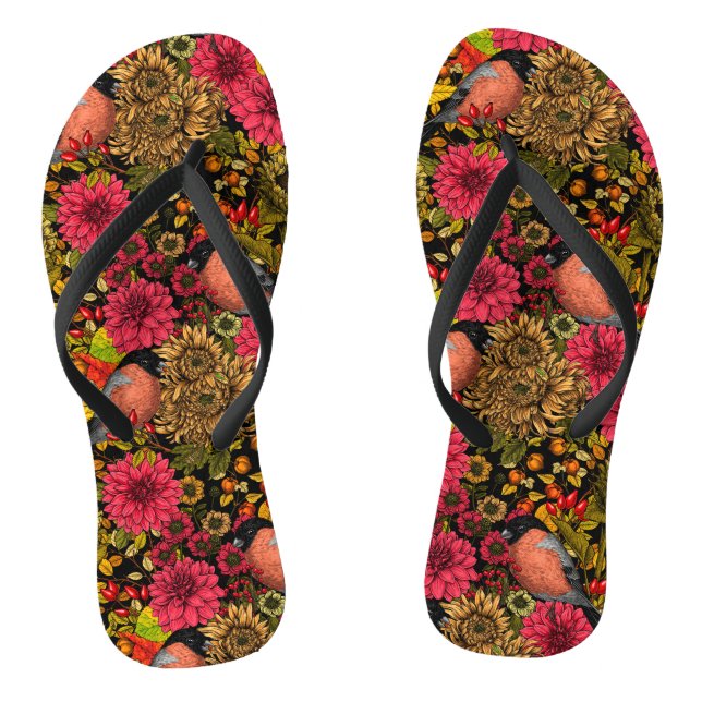 Garten im Herbst 2 Flip Flops (Fußbett)