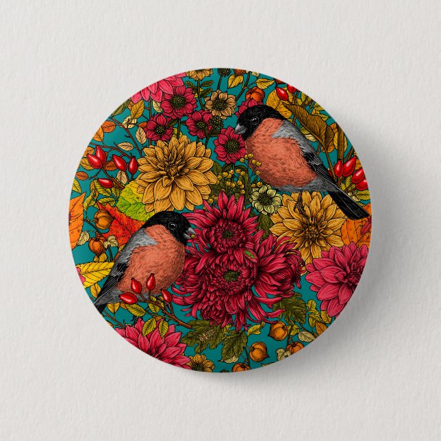 Garten im Herbst 3 Button (Vorderseite)