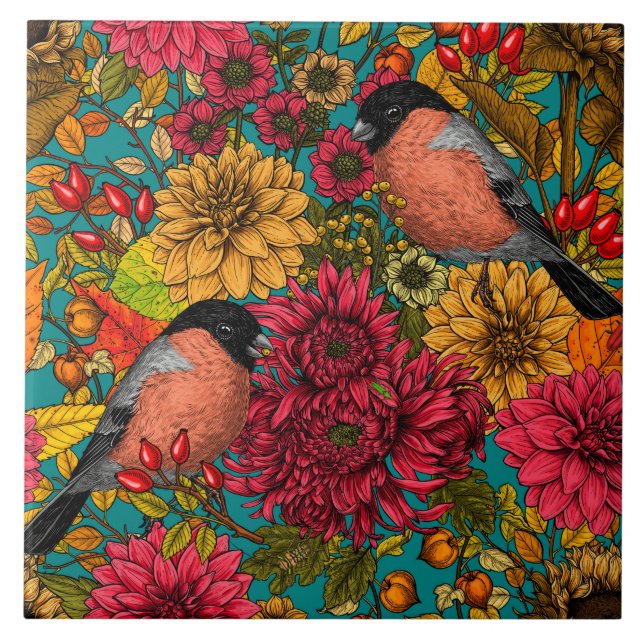 Garten im Herbst 3 Fliese (Vorderseite)