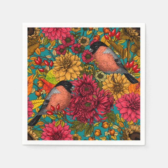 Garten im Herbst 3 Serviette (Vorderseite)