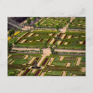 Garten im Schloss Villandry, Indre-et-Loire, 2 Postkarte