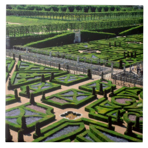 Garten im Schloss Villandry, Indre-et-Loire, Fliese