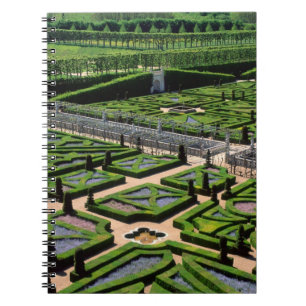 Garten im Schloss Villandry, Indre-et-Loire, Notizblock