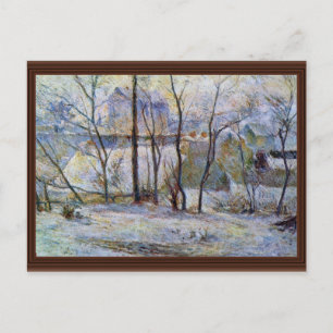 Garten im Schnee von Gauguin Paul (Beste Qualität) Postkarte