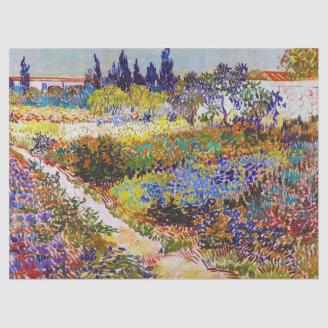 Garten in Arles, Van Gogh Seidenpapier (Vorderseite)