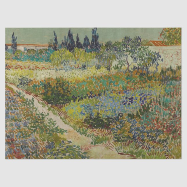 Garten in Arles - Vincent Van Gogh Seidenpapier (Vorderseite)