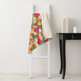Garten in Bloom_Butterflies Sherpa Blanket Sherpadecke