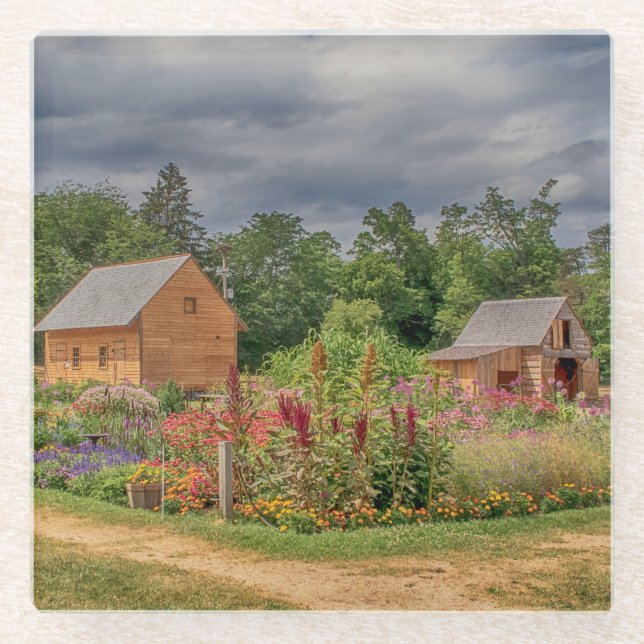 Garten in den Adirondacks Glasuntersetzer (Vorderseite)