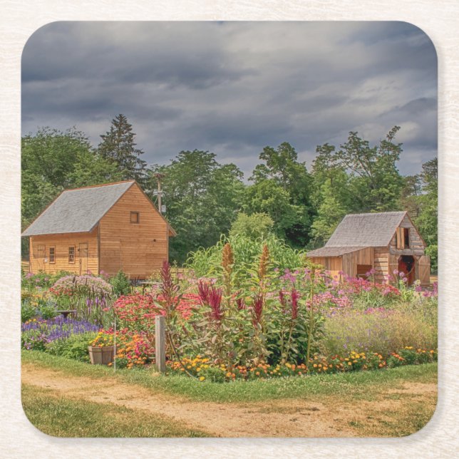 Garten in den Adirondacks Rechteckiger Pappuntersetzer (Vorderseite)