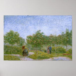 Garten in Montmartre mit Liebhabern, Vincent van Poster