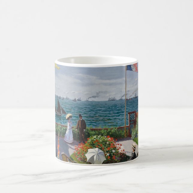 Garten in Sainte-Adresse, berühmtes Gemälde Kaffeetasse (Mittel)