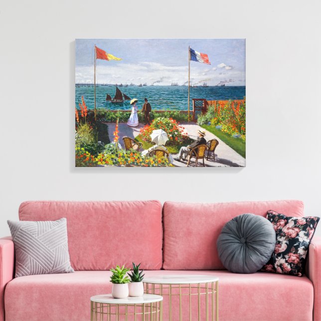 Garten in Sainte-Adresse | Claude Monet | Leinwanddruck (Insitu (Wohnzimmer))